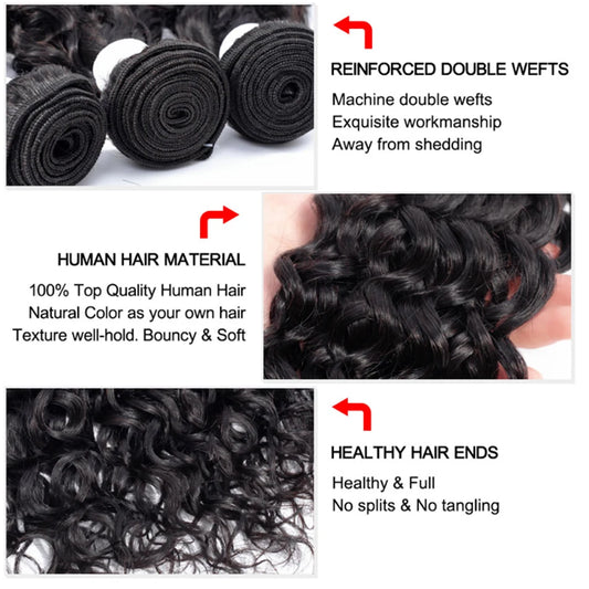 Water Wave Bundles Raw Peruvian Unprocessed Virgin Hair Extensions