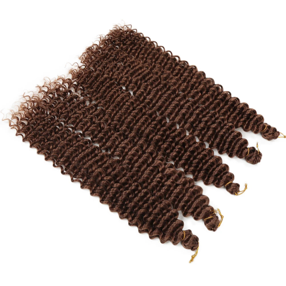 Crochet Pre-Stretched Deep Twist Synthetic  Wavy Hair