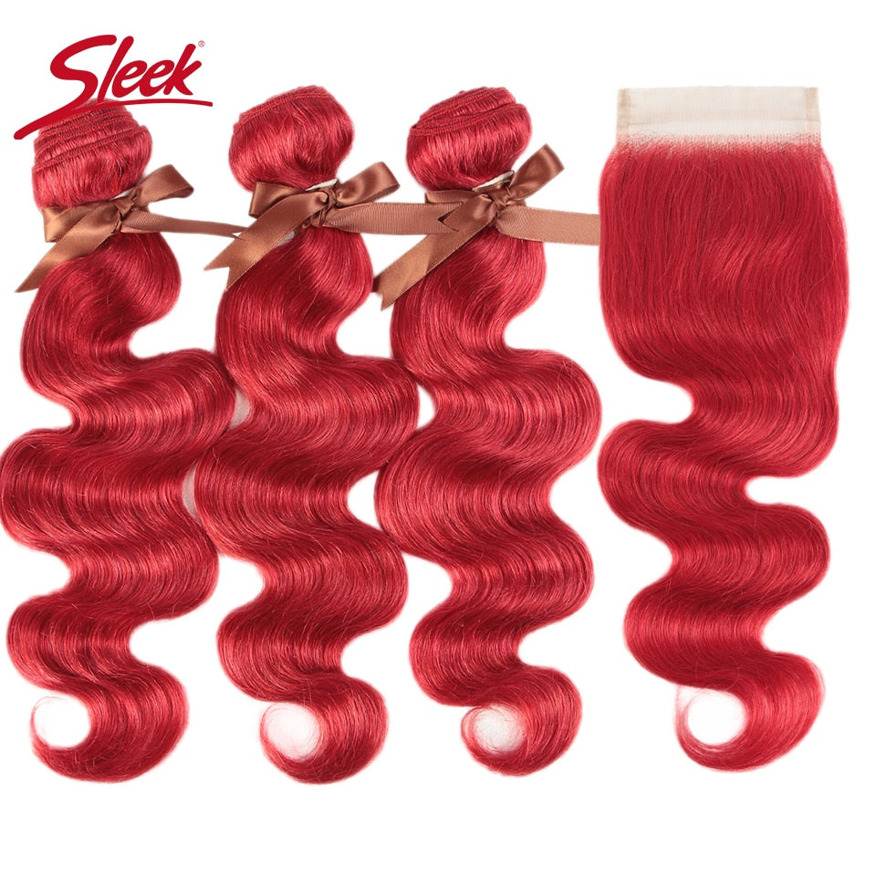 Brazilian Remy Hair Body Wave Weave Bundles With Closure  - JNETTECHANEL