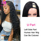 U Part Water Wave Human Hair Wig