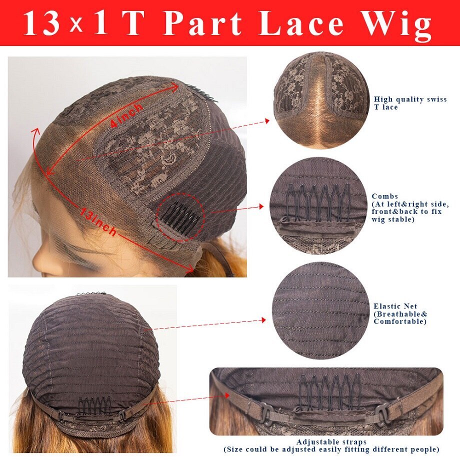 Lace Front Body Wave Highlight Ombre Honey Blonde Human Hair Wig