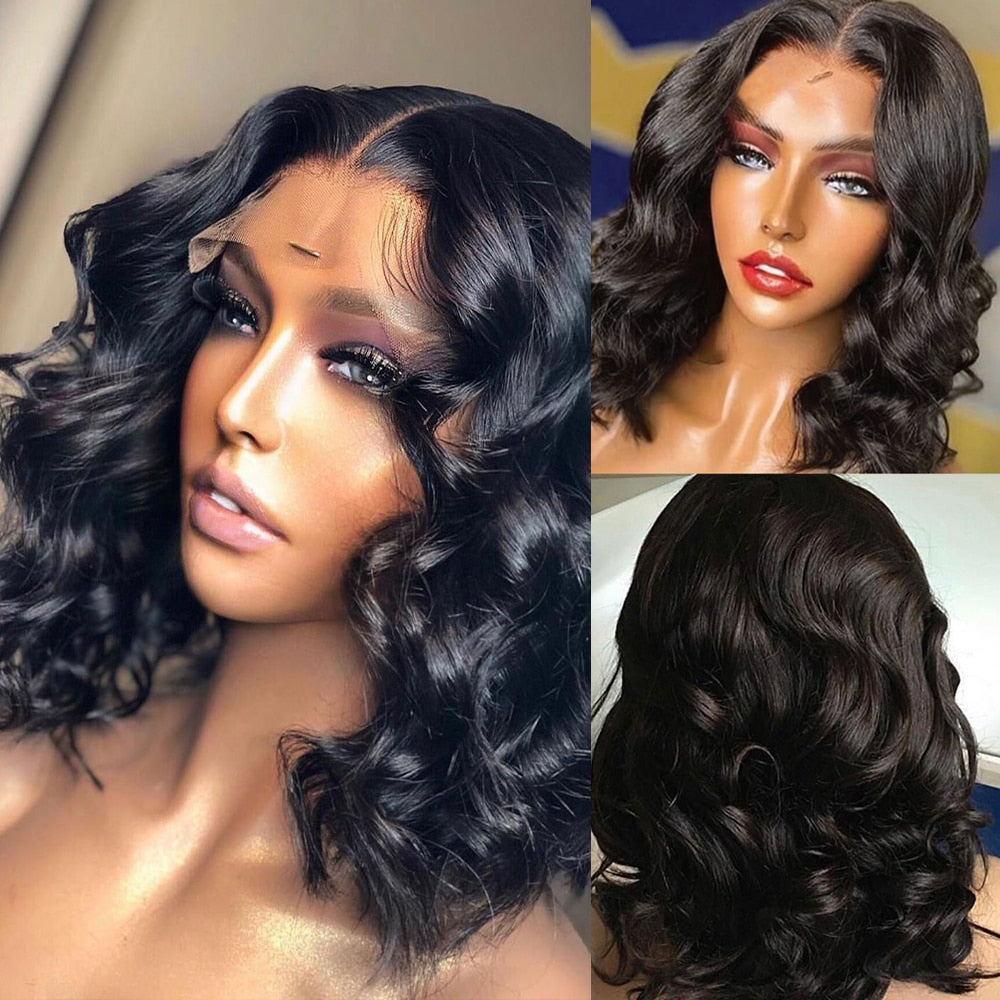 Lace Front T Part Body Wave Highlight Human Brazilian Pre-Plucked With Baby Hair Wig