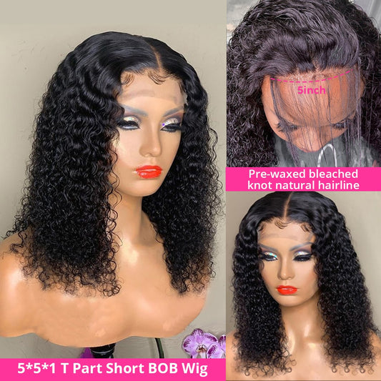 Lace Front Loose Deep Wave Human Hair Pre-Plucked Transparent Wig