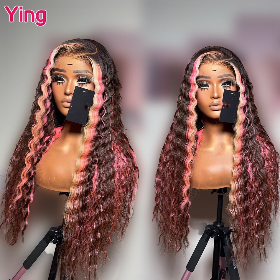 Lace Front Deep Wave Neapolitan Colored PrePlucked With Baby Hair Wig